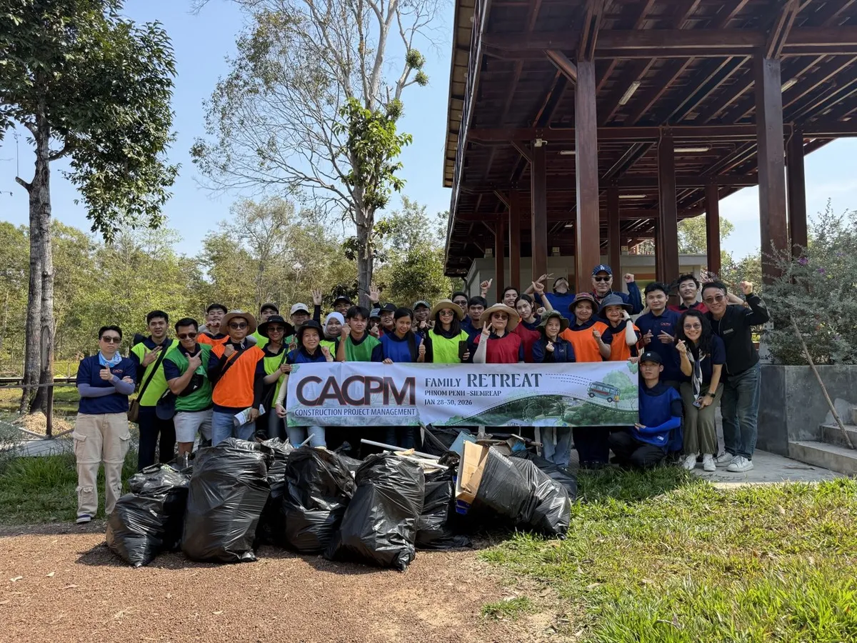 CACPM team gathered at a company volunteer day